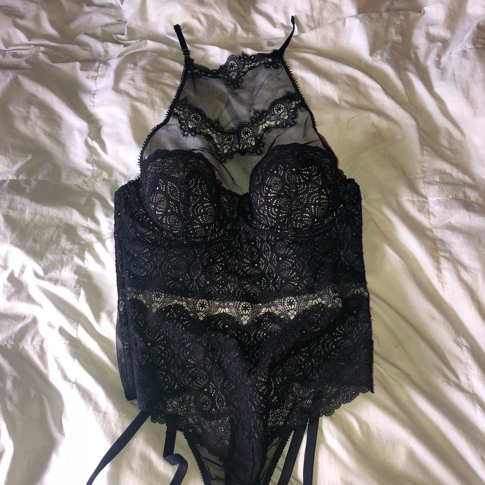 Victoria Secret Black Lace Teddy Lingerie